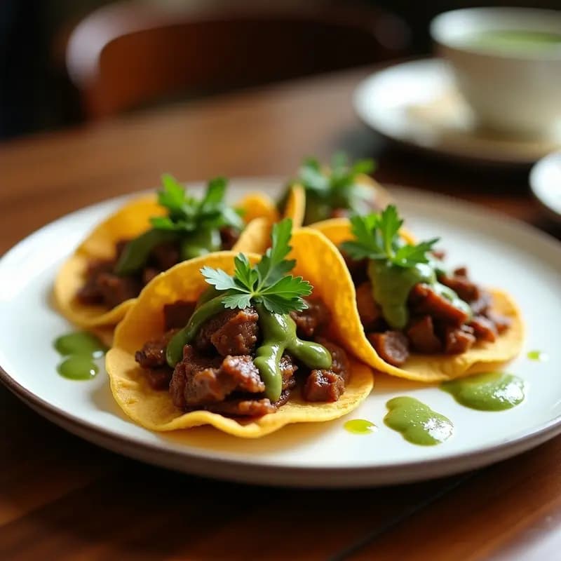 Tacos de Barbacoa de Ostras con Chimichurri de Cilantro: Receta Mexicana Gourmet para Maridaje