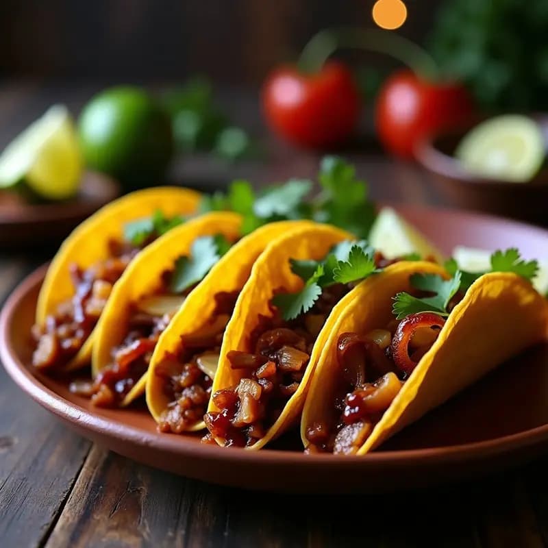 Tacos de Barbacoa con Cebolla Caramelizada y Queso Gouda: Receta para un Festín Mexicano