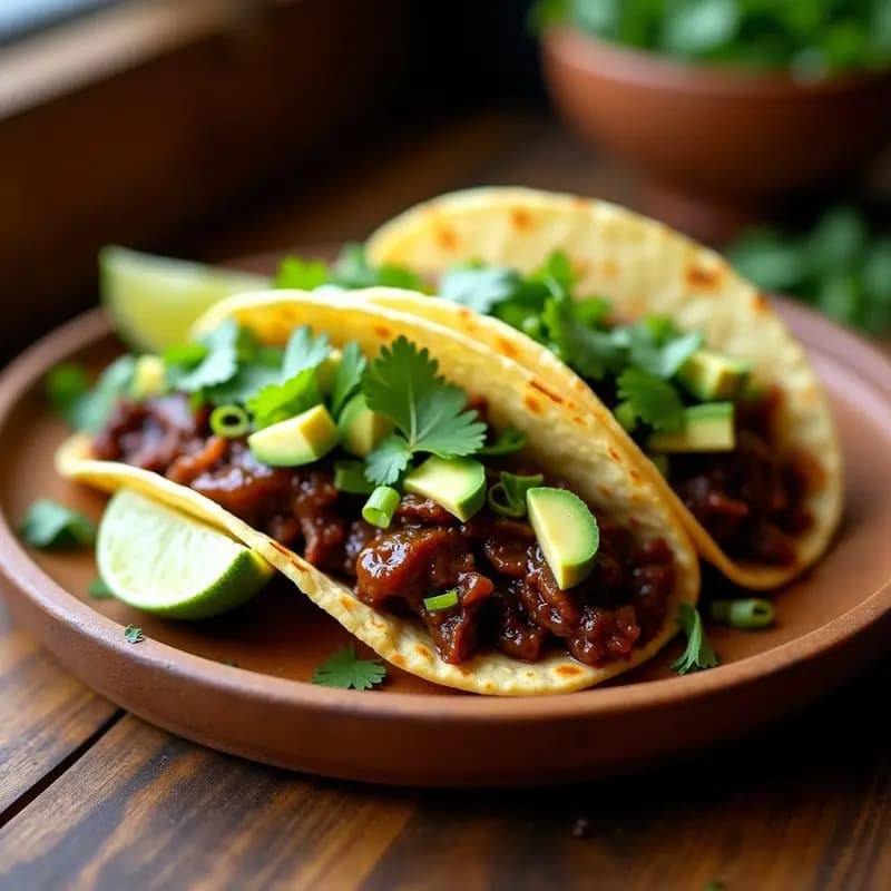 Tacos de Barbacoa de Champiñones Portobello: Receta Mexicana Vegana en Slow Cooker