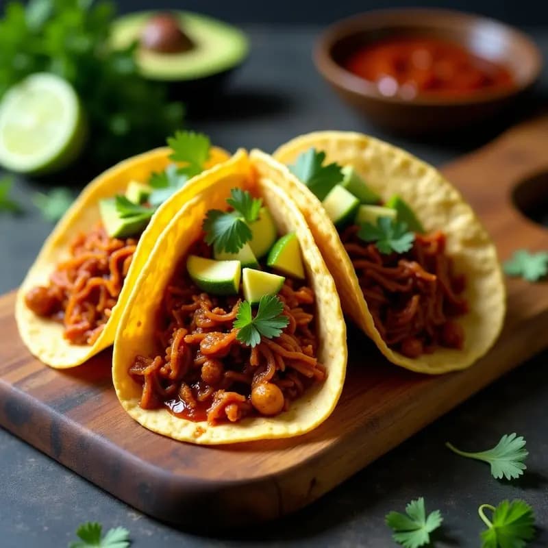 Tacos de Barbacoa de Jackfruit con Salsa de Chipotle: Receta Mexicana 100% Vegetal