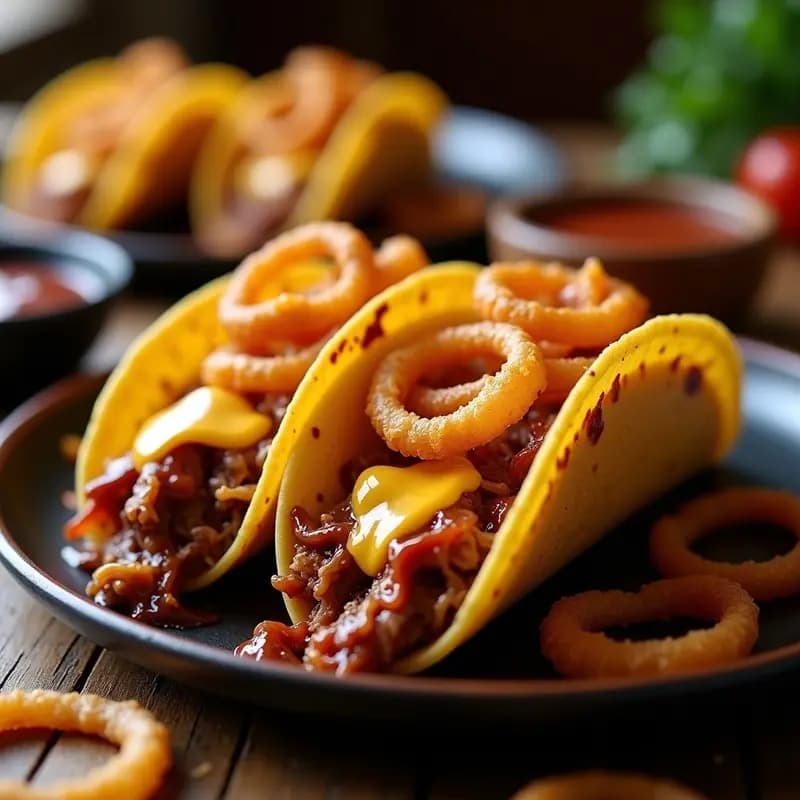 Tacos de Barbacoa con Queso Fundido y Cebolla Crujiente: Receta Mexicana para Amantes de la Carne