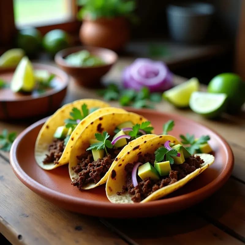 Tacos de Barbacoa de Res con Nopales: Receta Mexicana Tradicional con Toque Verde