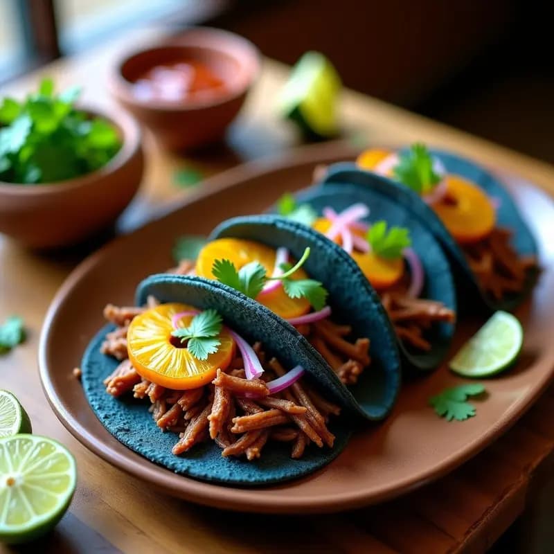 Tacos de Barbacoa de Res con Piña Caramelizada: Receta Mexicana Fusion Gourmet