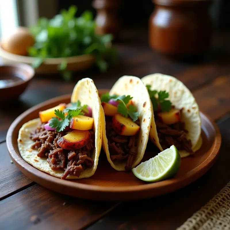 Tacos de Barbacoa de Res y Piña: Receta Mexicana en Olla Lenta y con Toque Dulce