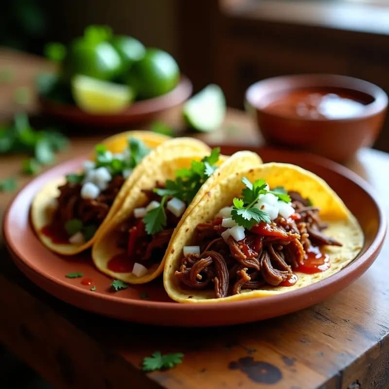 Tacos de Barbacoa de Res con Salsa Chipotle: Receta Mexicana Slow Cooker