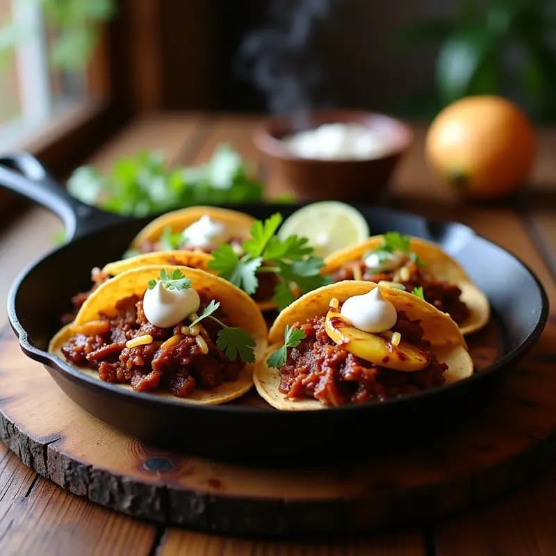 Tacos de Barbacoa de Cerdo Desmenuzado con Piña Asada a la Parrilla: Explosión de sabores dulces y ahumados