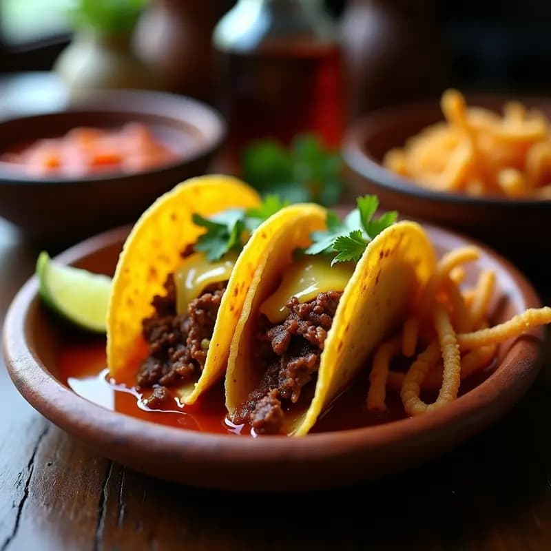 Tacos de Birria con Consomé para Mojar y Cebolla Crujiente: Receta Mexicana Tradicional