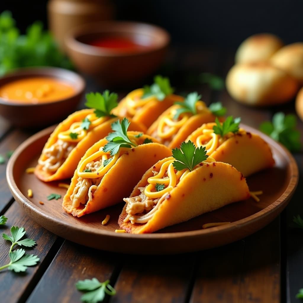 Tacos de Bizcocho de Maíz Rellenos de Carimañola Desmenuzada: Receta Colombiana Fusion en Airfryer