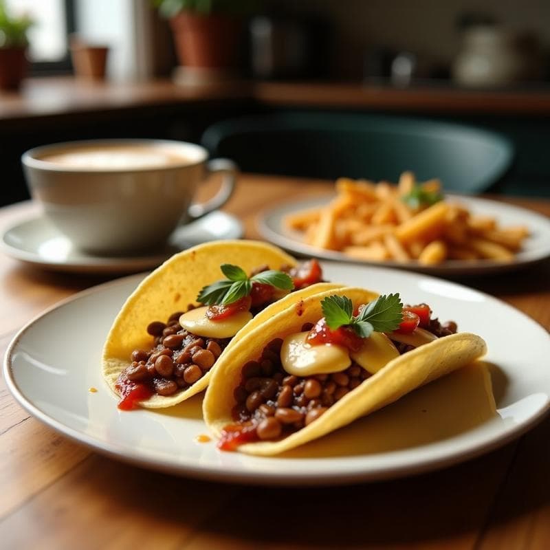 Tacos de Café y Champiñones Umami: Receta Vegana Express en 20 Minutos