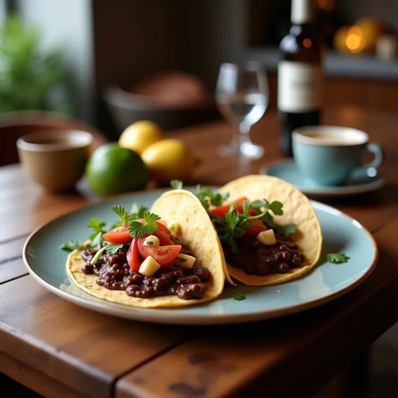 Tacos de Café y Chocolate Negro: Receta Energética Sin Horno en 15 Minutos