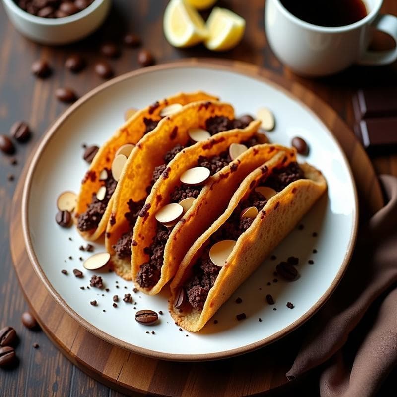 Tacos de Café y Chocolate Veganos: Receta en Airfryer con Aroma Intenso en 12 Minutos
