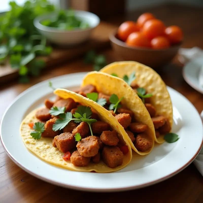 Tacos de Café y Coco Veganos: Receta Crujiente en Airfryer sin Horno