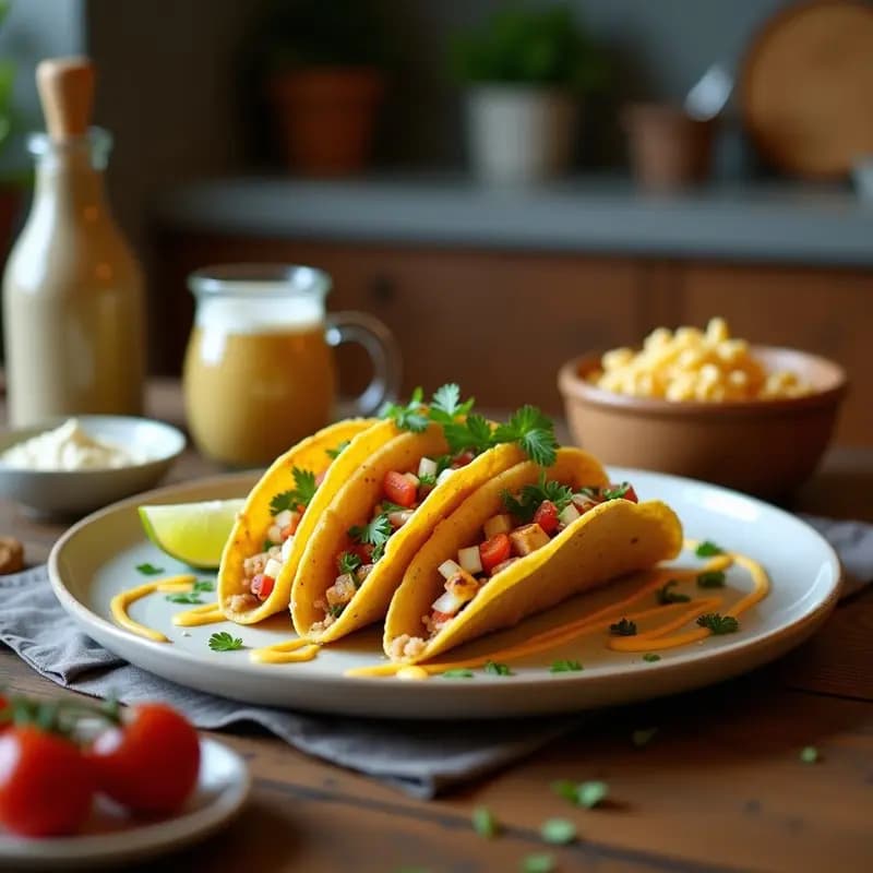 Tacos de Café con Leche Veganos: Receta Express con Base de Dátiles y Avena