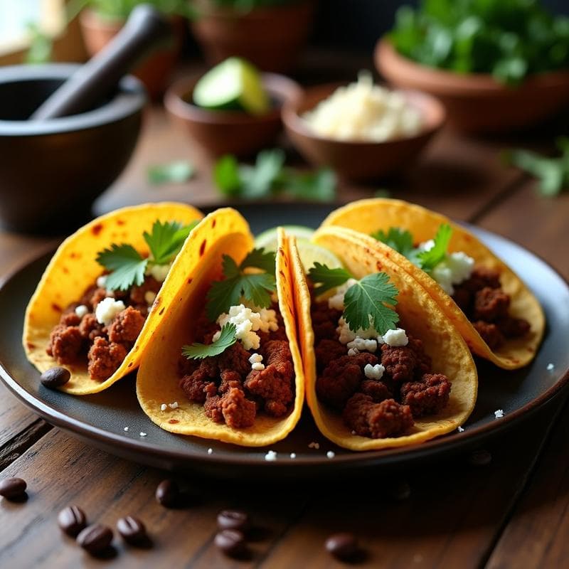 Tacos de Café Especiado: Receta en Airfryer con Aroma a Canela y Chile en 15 Minutos