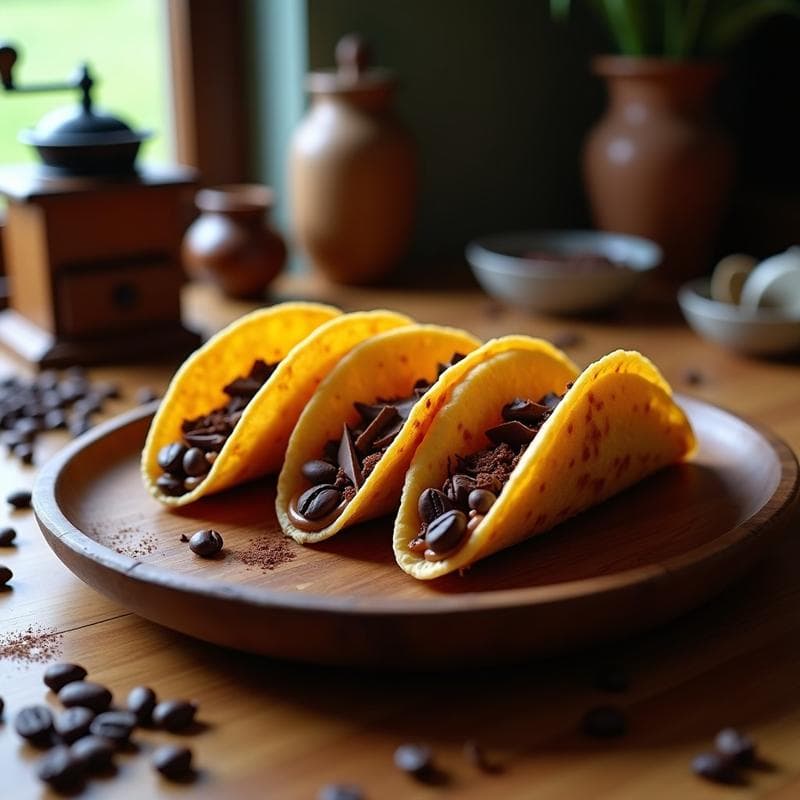 Tacos de Café Espresso y Chocolate Amargo: Receta Innovadora para Postres Energéticos