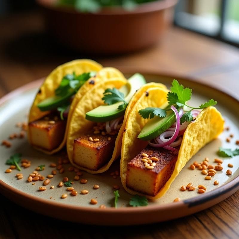 Tacos de Café Expreso y Tofu Ahumado: Receta Vegana Energética en 15 Minutos