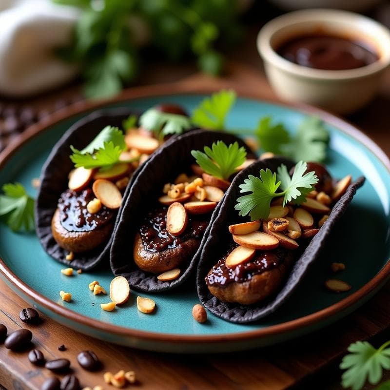 Tacos de Café Mole Negro Vegano: Receta Rápida con Toque Mexicano y Sin Gluten