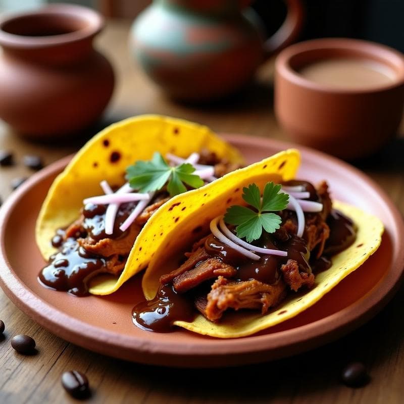 Tacos de Café con Mole Oaxaqueño: Receta Auténtica y Reconfortante en 30 Minutos