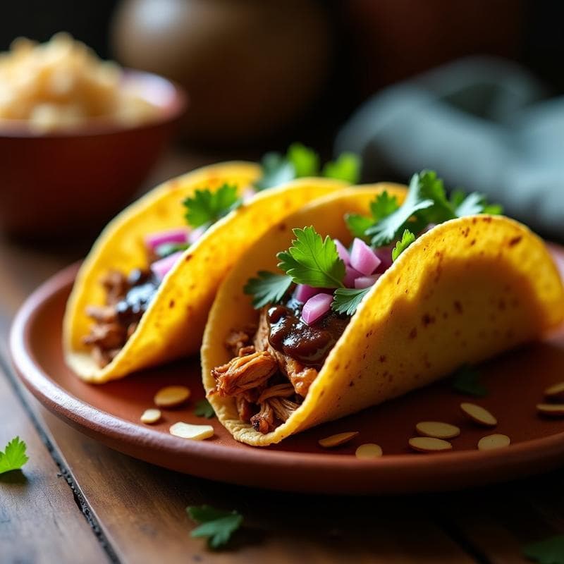 Tacos de Pollo al Café Mole: Receta en Airfryer Ultra Rápida y Auténtica