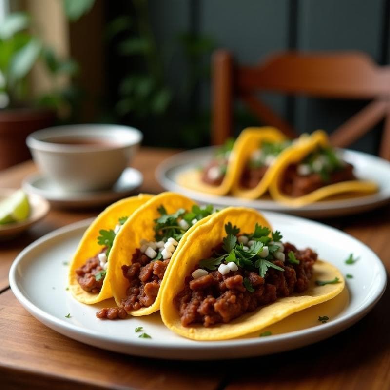 Tacos de Café con Mole Vegano: Receta Innovadora y Alta en Proteína en 25 Minutos
