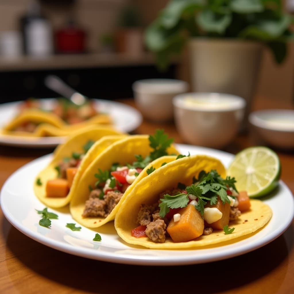 Tacos de Calabacín y Feta con Salsa de Aceite de Oliva y Limón: Receta Griega en Airfryer