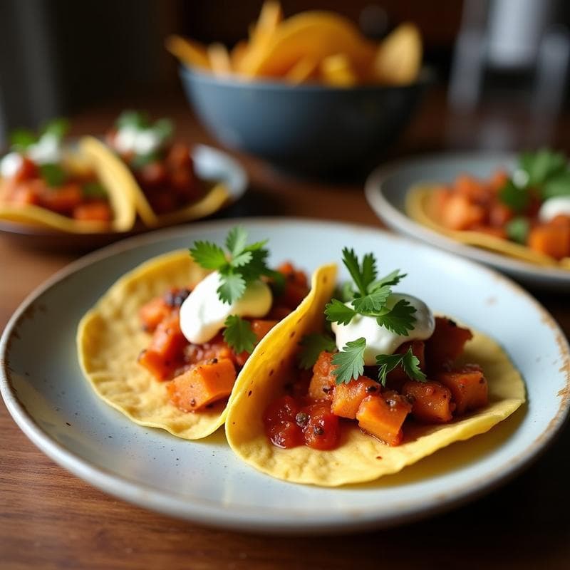 Tacos de Calabacín y Queso Halloumi con Salsa de Granada: Receta en Airfryer con Toque Mediterráneo