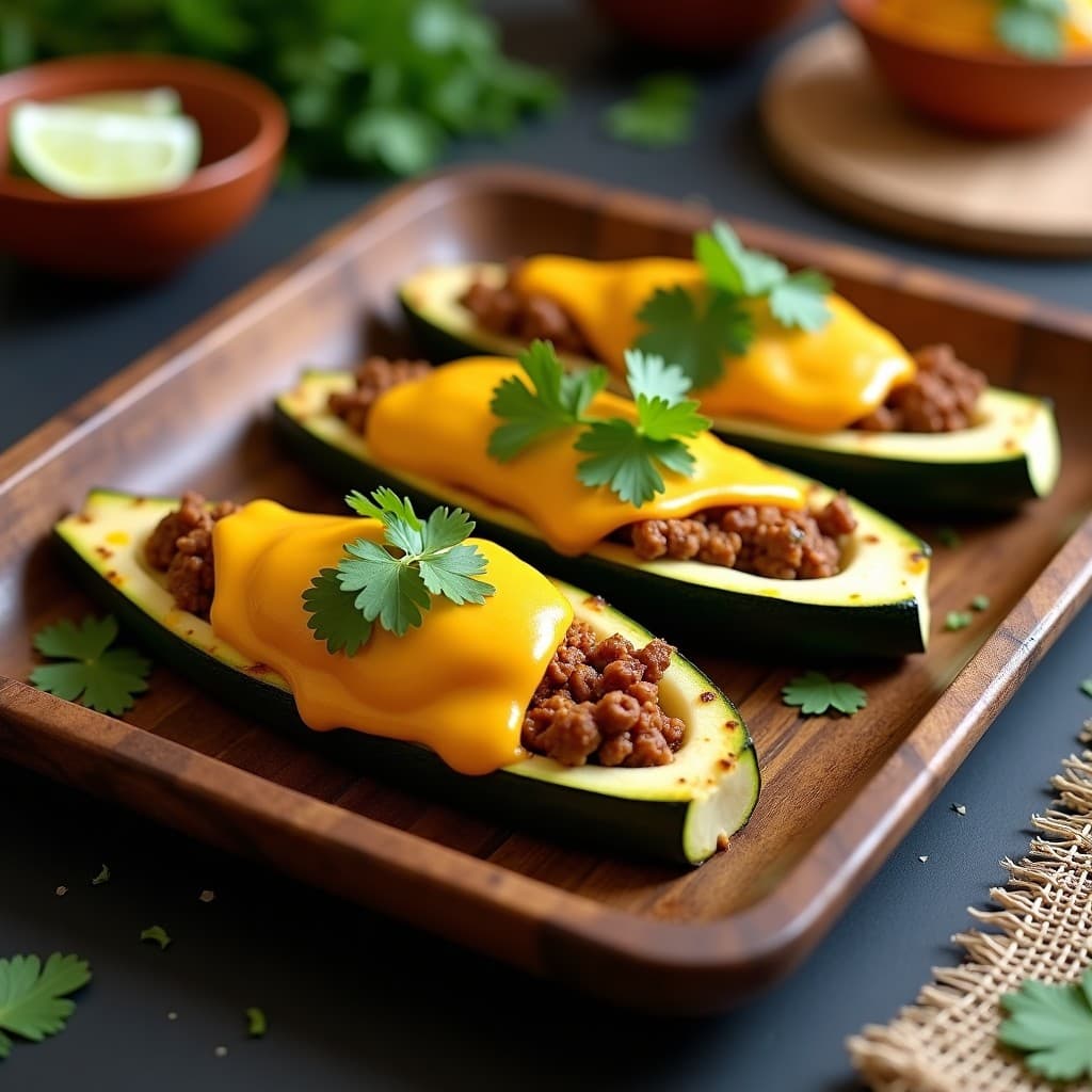 Tacos de Calabacín Rellenos: Receta Mexicana Keto con Carne Molida de Res
