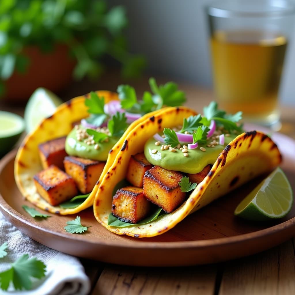 Tacos de Calabacín y Tofu Ahumado con Salsa de Aguacate: Receta Keto y Sin Gluten en Airfryer