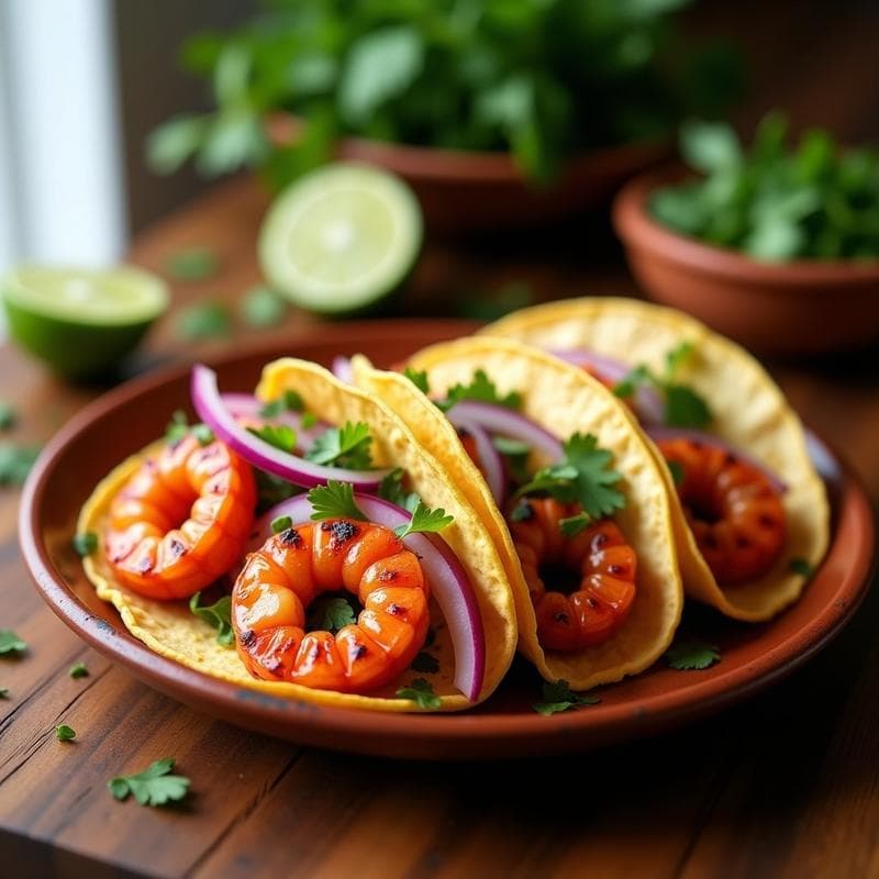 Tacos de Camarón al Achiote: Receta en Airfryer con Sabor Yucateco en 15 Minutos