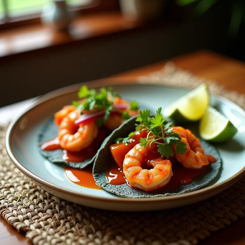 Tacos de Camarón con Adobo de Achiote y Salsa de Tamarindo: Receta Mexicana en Olla Express
