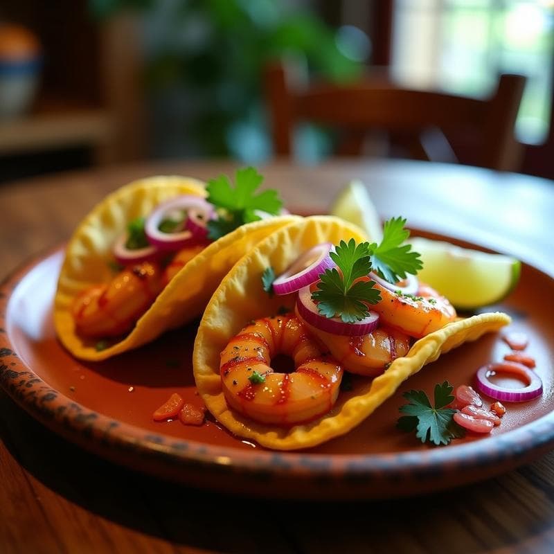 Tacos de Camarón Ahumado y Puré de Guayaba: Receta Méxican-Gourmet en Airfryer con Toque Citrico