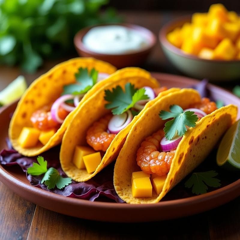 Tacos de Camarón al Chipotle con Mango: Receta en Airfryer Sin Aceite y Explosiva en Sabores