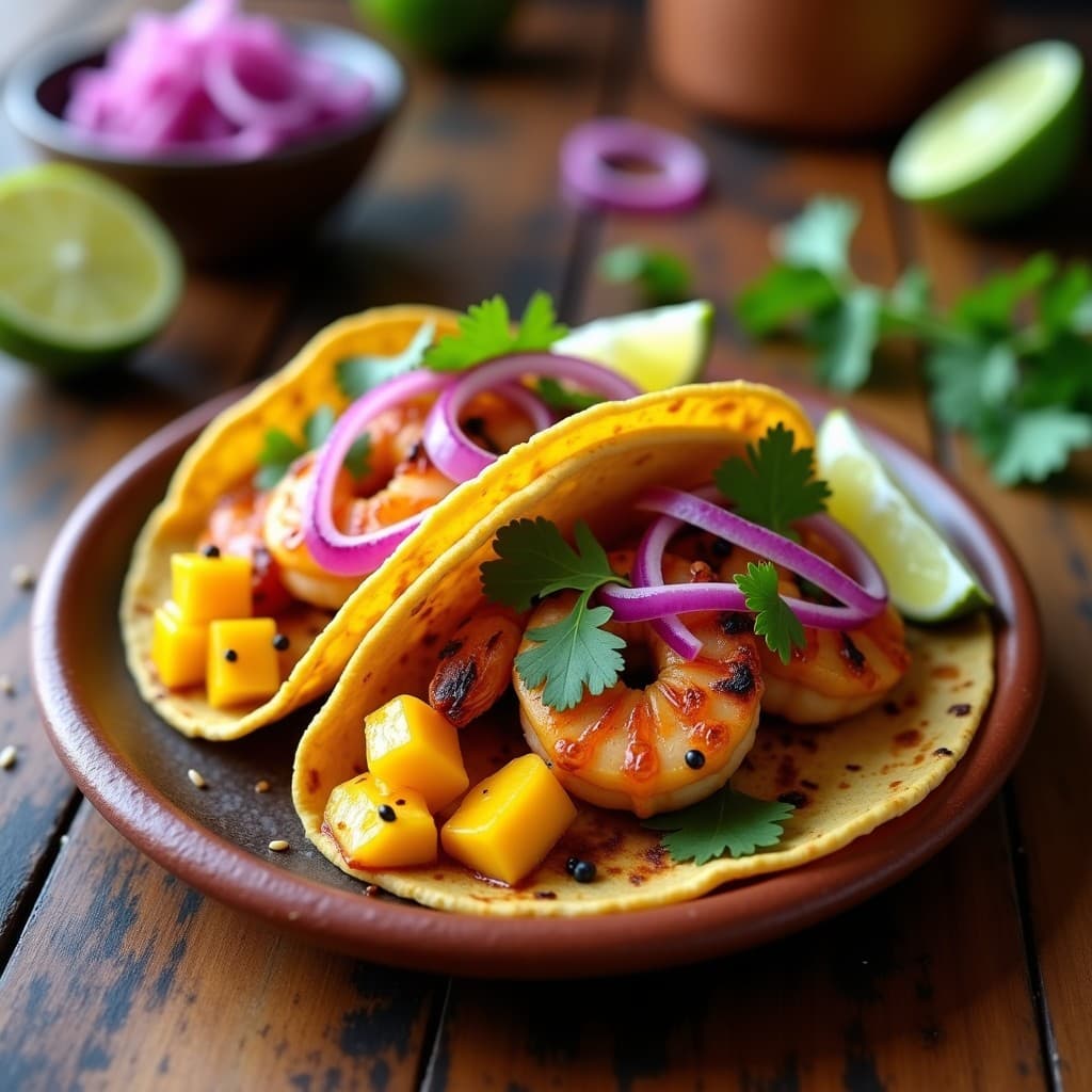 Tacos de Camarón Encurtido y Mango: Receta Baha Style en Airfryer y Sin Fritura