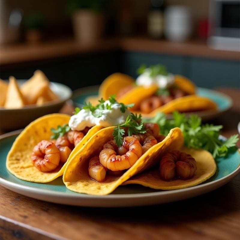 Tacos de Camarón Encurtido con Salsa de Tamarindo: Receta en Airfryer con Toque Ácido