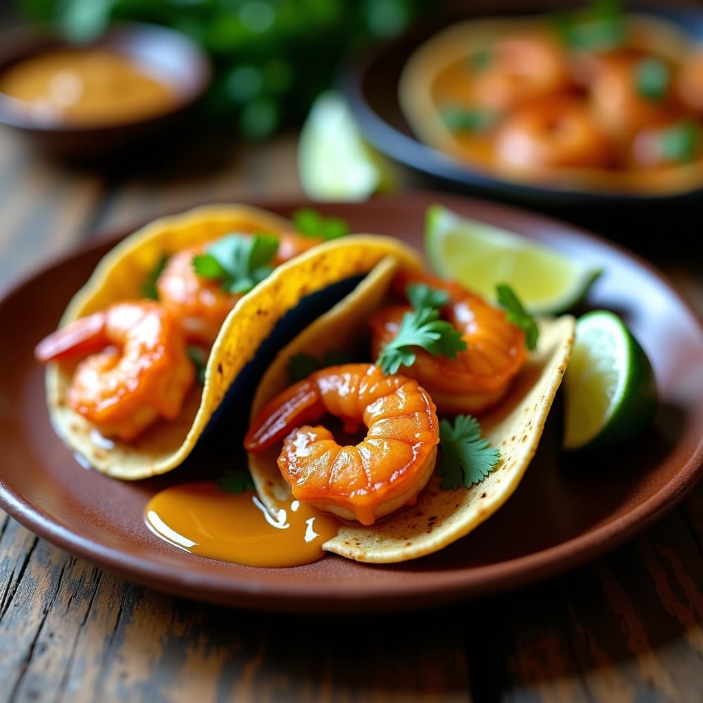 Tacos de Camarón con Salsa de Tamarindo y Cacahuate: Receta Mexicana en Airfryer Sin Aceite