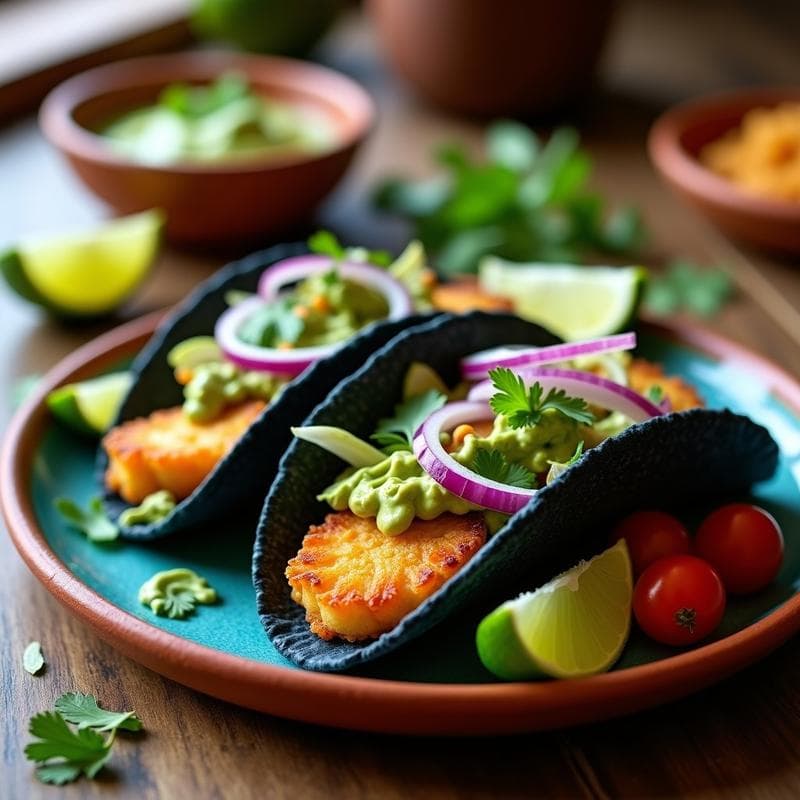 Tacos de Camarones de Chayote y Aguacate: Receta Mexicana Sin Mariscos