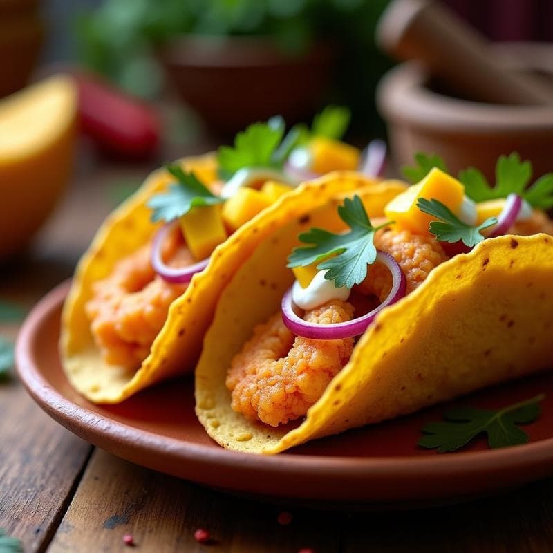 Tacos de Camarones con Mango y Chile de Árbol: Receta en Airfryer con Sabor a Mar