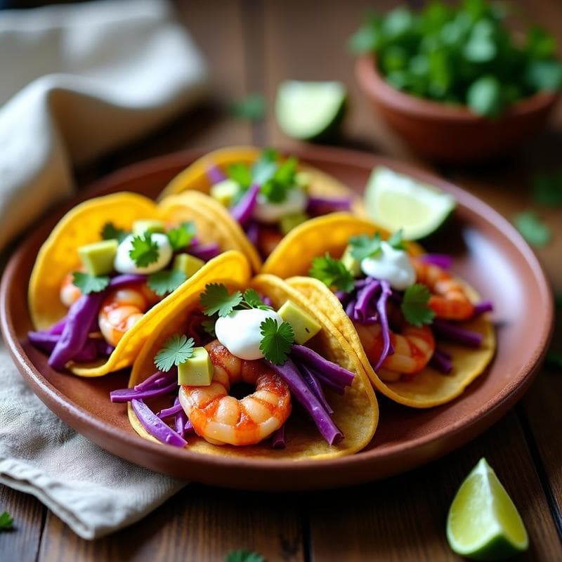 Tacos de Camarones Marinados en Limón y Ajo: Receta Rápida y Gourmet en 15 Minutos