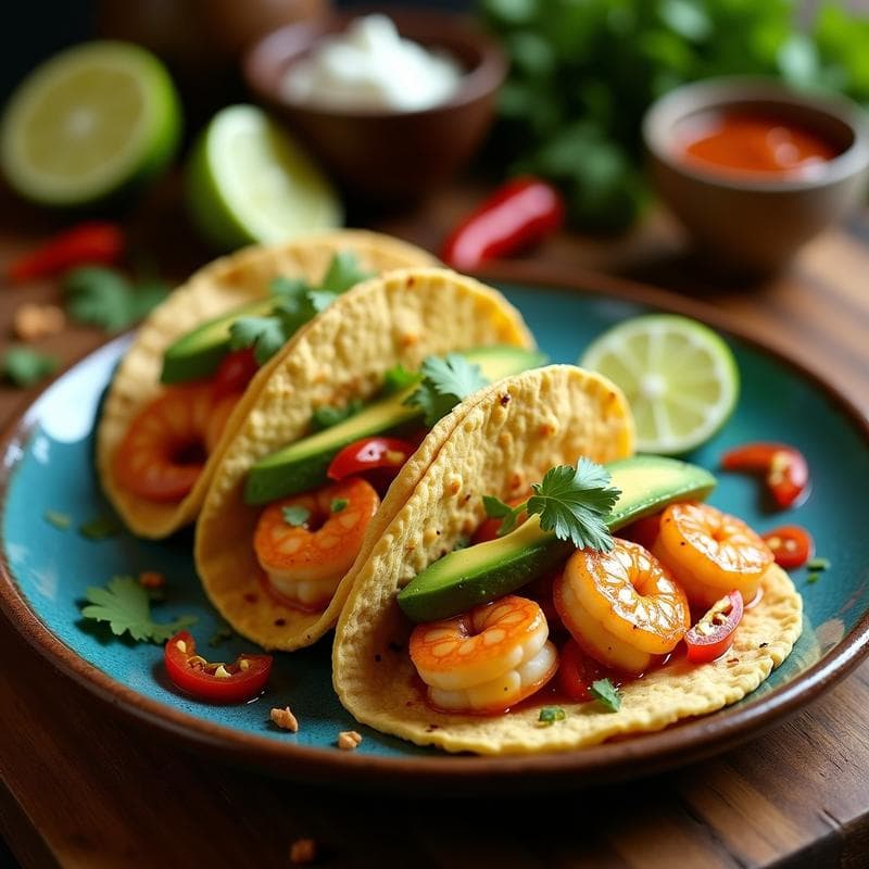Tacos de Camarones al Mojo de Ajo y Limón: Receta en Olla Lenta con Toque Mexicano