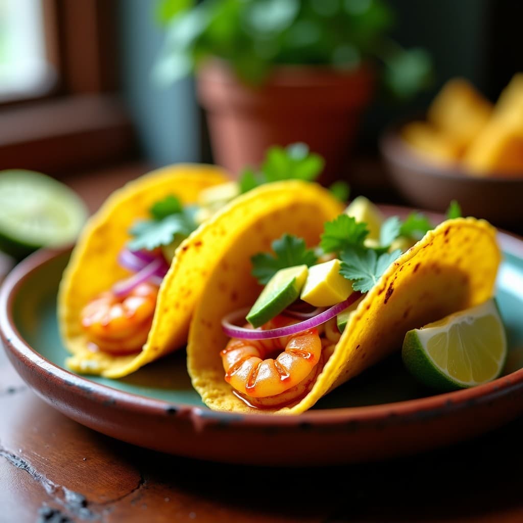 Tacos de Camarones al Mojo de Limón y Cúrcuma: Receta Mexicana Antiinflamatoria en Airfryer