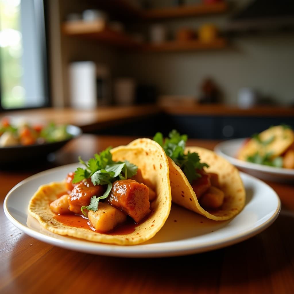 Tacos de Camelía Frita con Salsa de Tamarindo: Receta Vegana de Inspiración Birmana