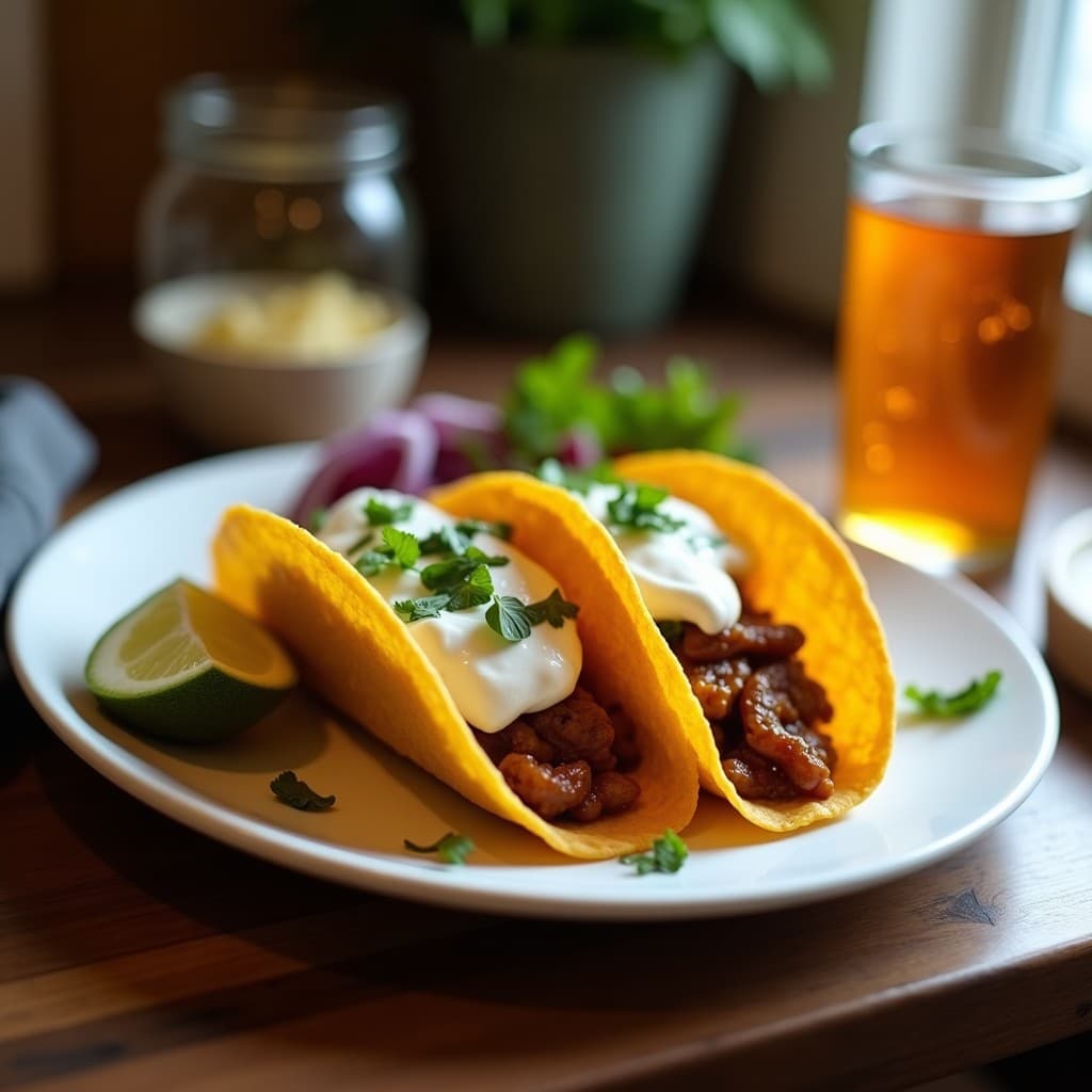 Tacos de Camote Asado con Crema de Cacahuete y Col Rizada: Receta Fusion Coreana-Mexicana