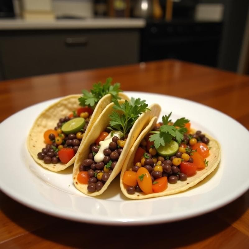 Tacos de Camote Morado y Frijoles Mung: Receta Vegana en Olla Lenta y Alta en Hierro