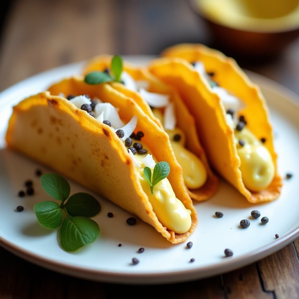Tacos de Camu Camu y Pulpa de Lúcuma: Postre Peruano Antioxidante en Airfryer