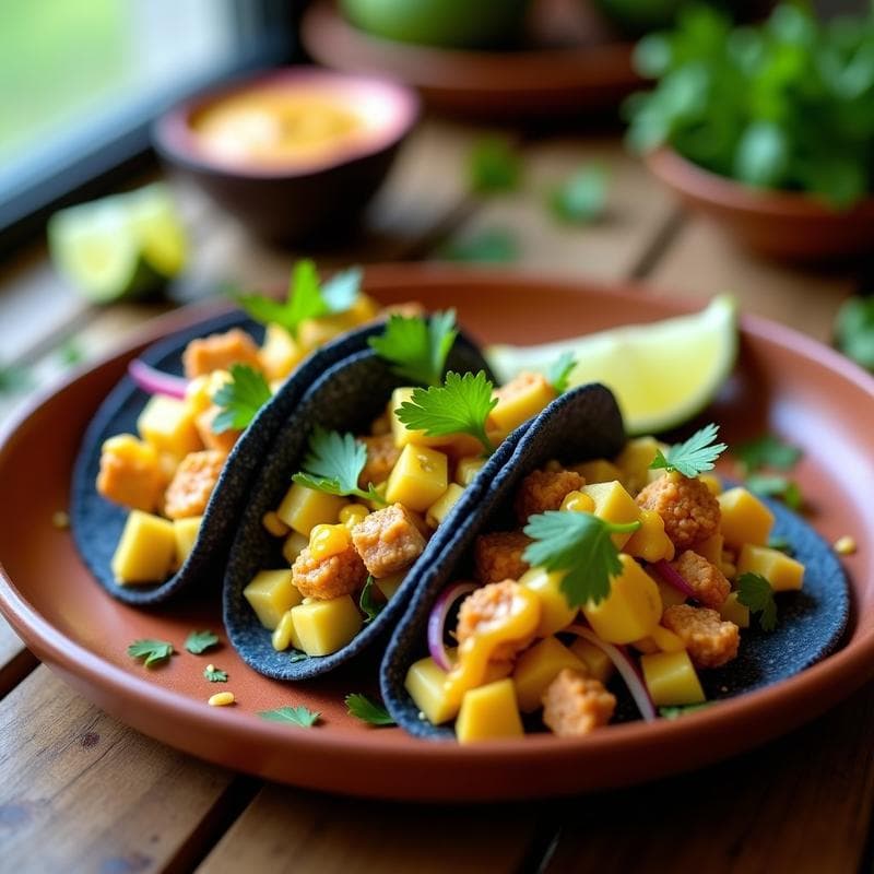 Tacos de Cangrejo y Aguacate con Salsa de Maracuyá: Receta Costeña Colombiana en Airfryer