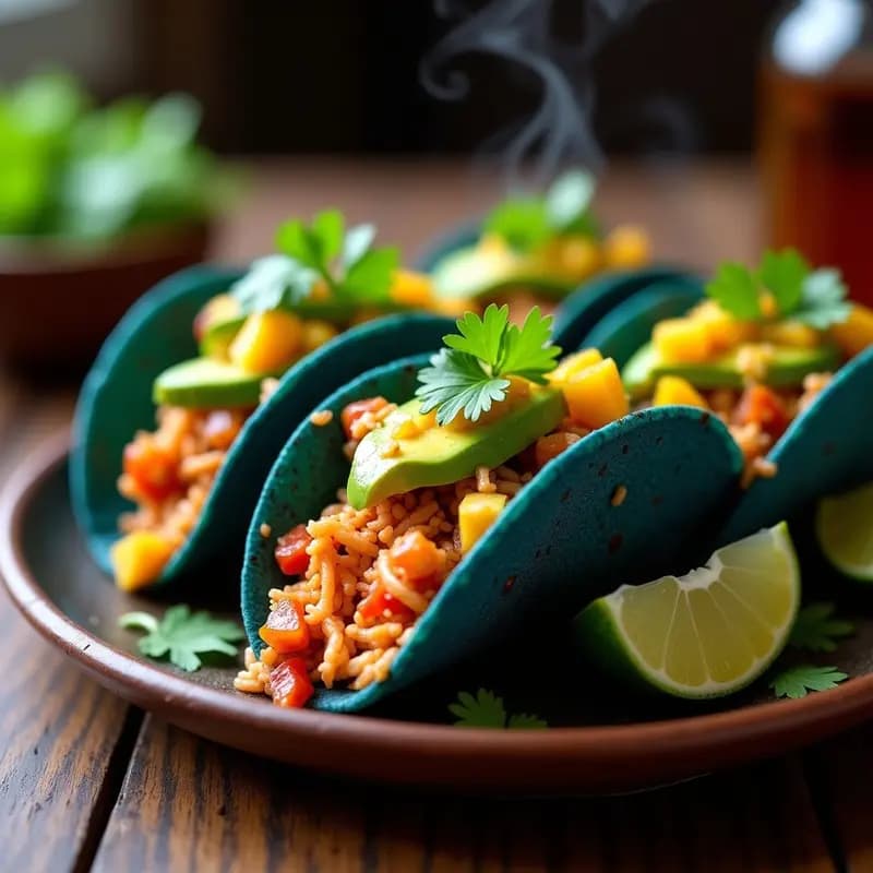 Tacos de Cangrejo a la Diabla con Salsa de Aguacate y Mango: Receta Mexicana Alta en Zinc