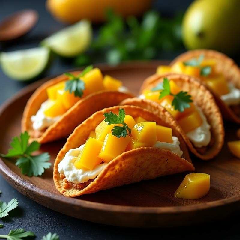 Tacos de Carimañola y Queso de Cabra con Mango en Escabeche: Receta Colombiana en Airfryer