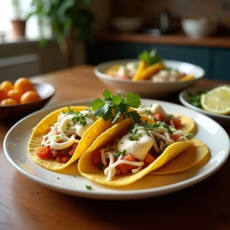Tacos de Carimañola de Yuca con Pulpo al Olivo: Entrante Colombiano Crujiente con Toque Mediterráneo