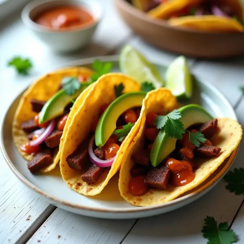 Tacos de Carne de Res Deshidratada y Salsa de Chipotle: Receta Mexicana para Tupper