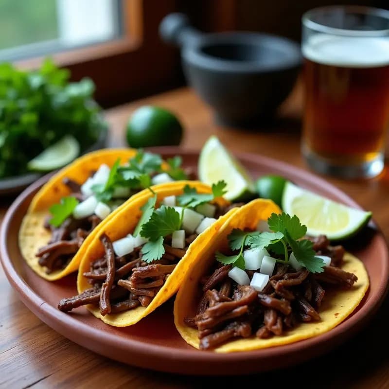 Tacos de Carne de Res Mariné con Cerveza Negra: Receta Mexicana en Olla Express